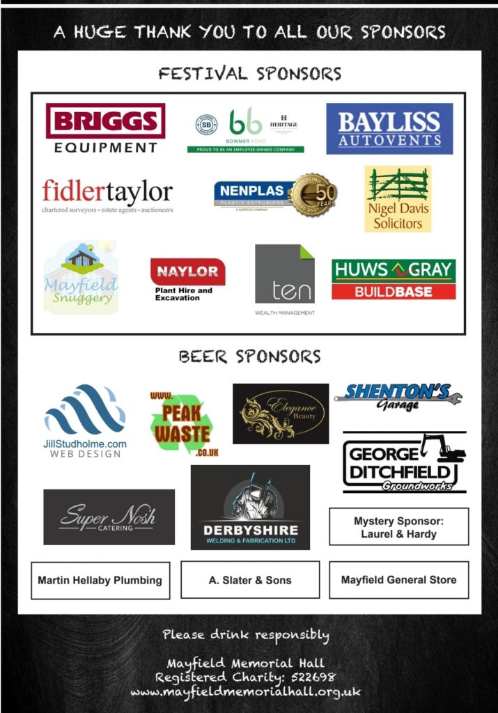 Beer festival sponsors